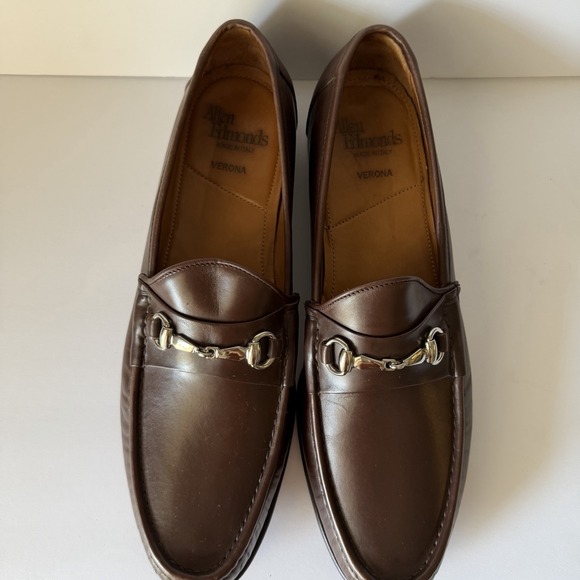 Allen Edmonds Verona II Size 12B 12 B Horse Bit Loafer Shoe Brown Made In Italy main image 13